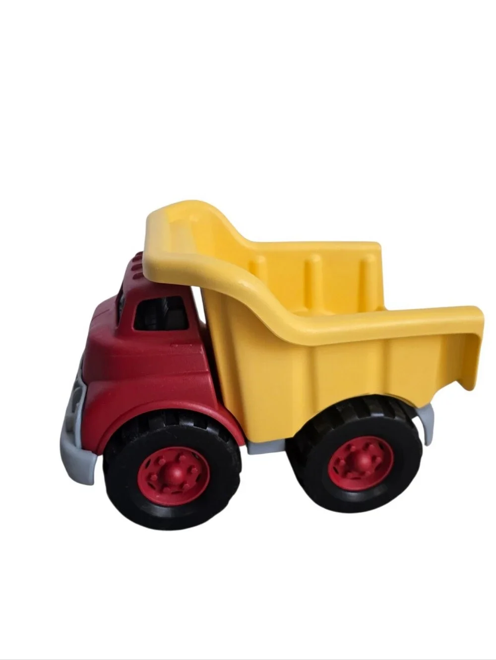 Green Toys: Dump Truck - Yellow & Red - Toy Construction Vehicle, Realistic Bed